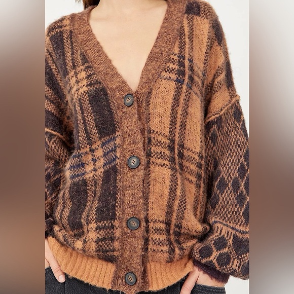 NEW Free People Sepia Cardigan Sweater - Picture 5 of 15